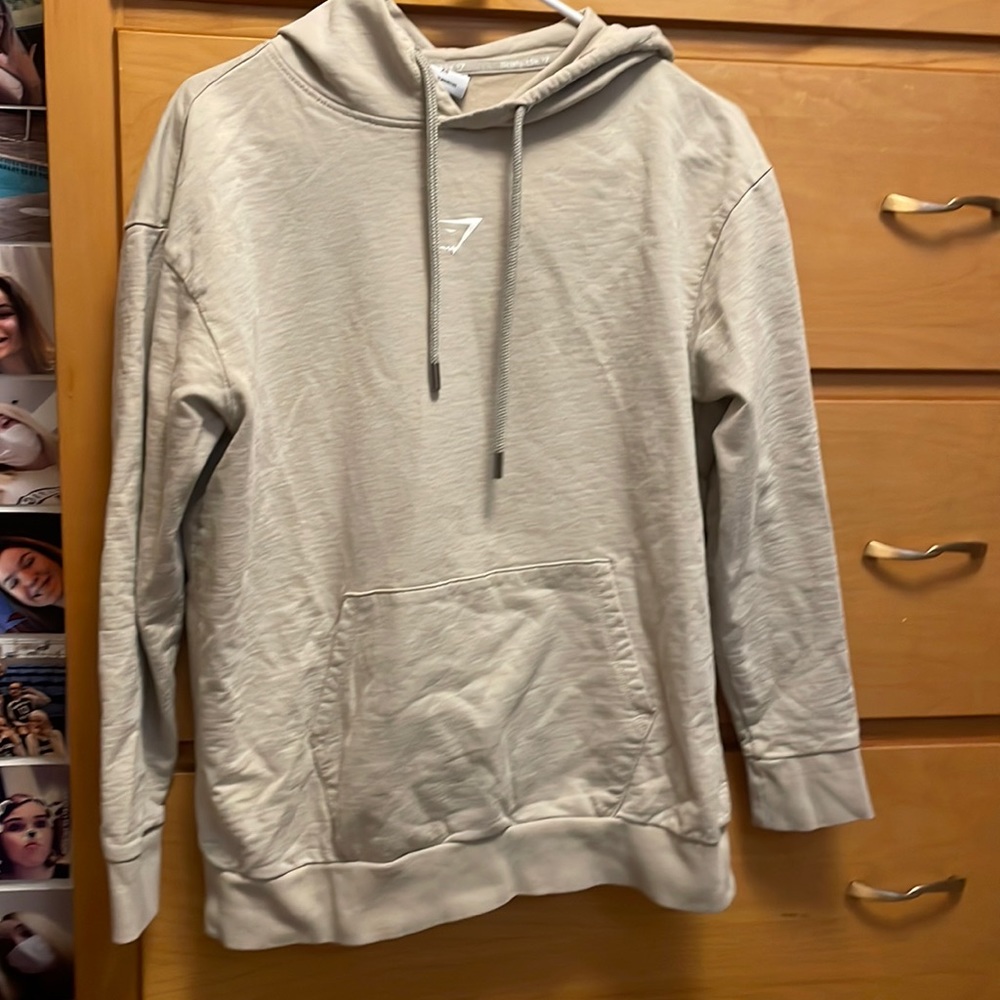 Beige gymshark hoodie